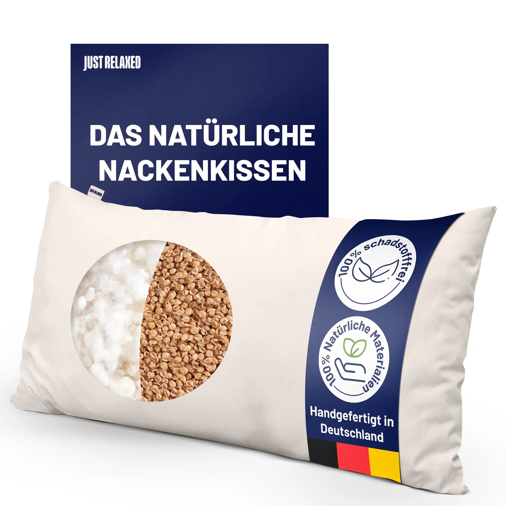 Natur Nackenkissen Schafwoll-Hirse-Füllung