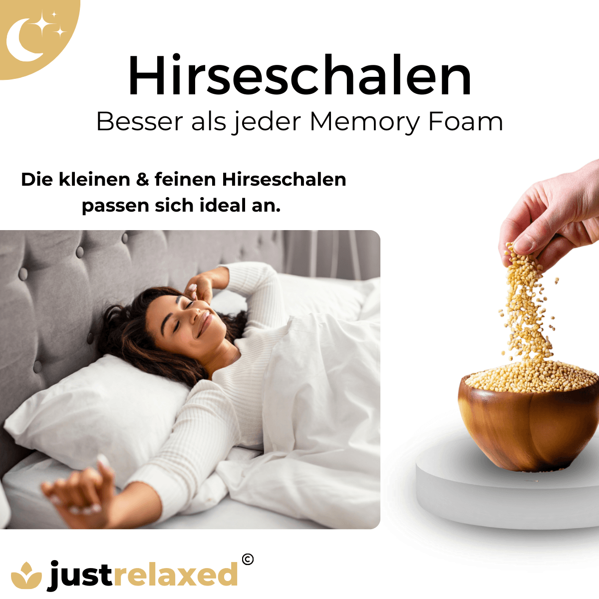 Dinkel-Hirse-Zirbe-Kissen - Für einen erholsamen Schlaf