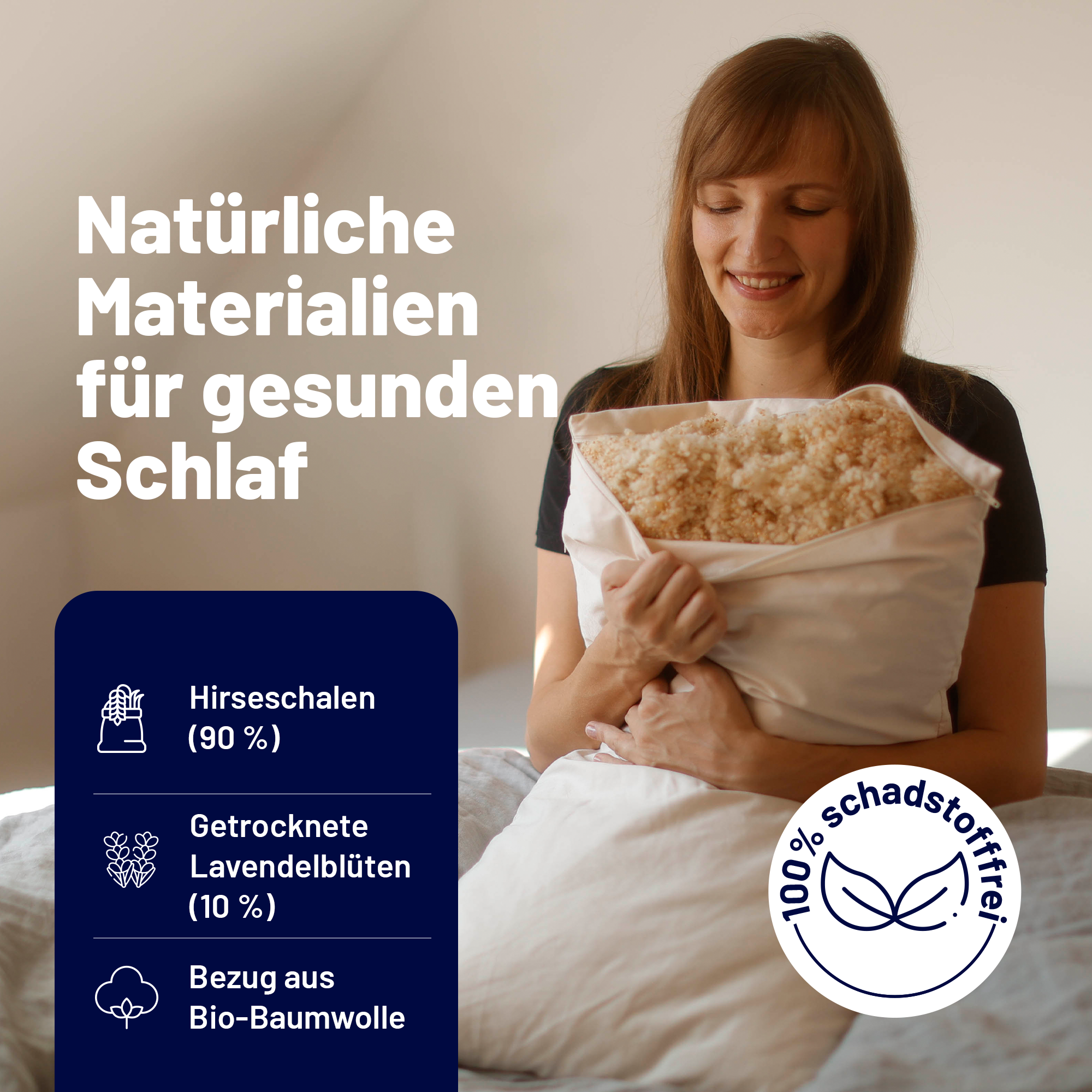 Hirsekissen mit Lavendel