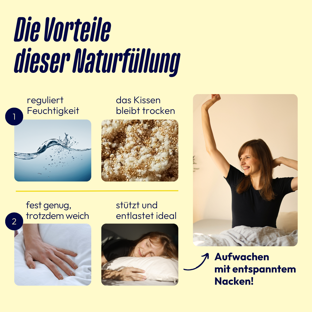 Natur Nackenkissen für erholsamen Schlaf