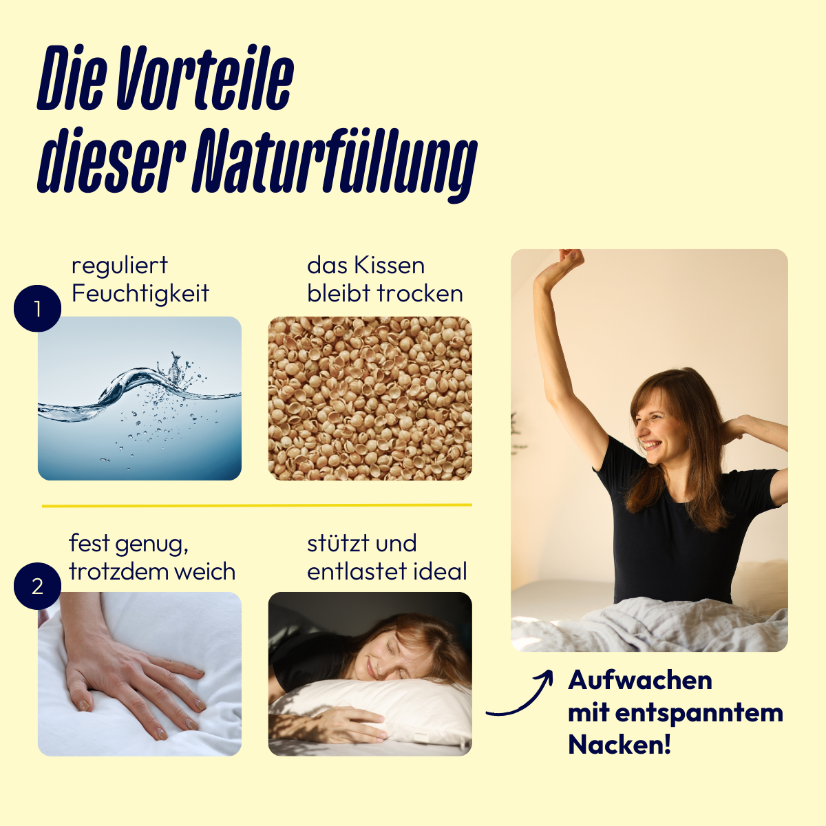 Hirse-Kinderkissen mit Kräutern