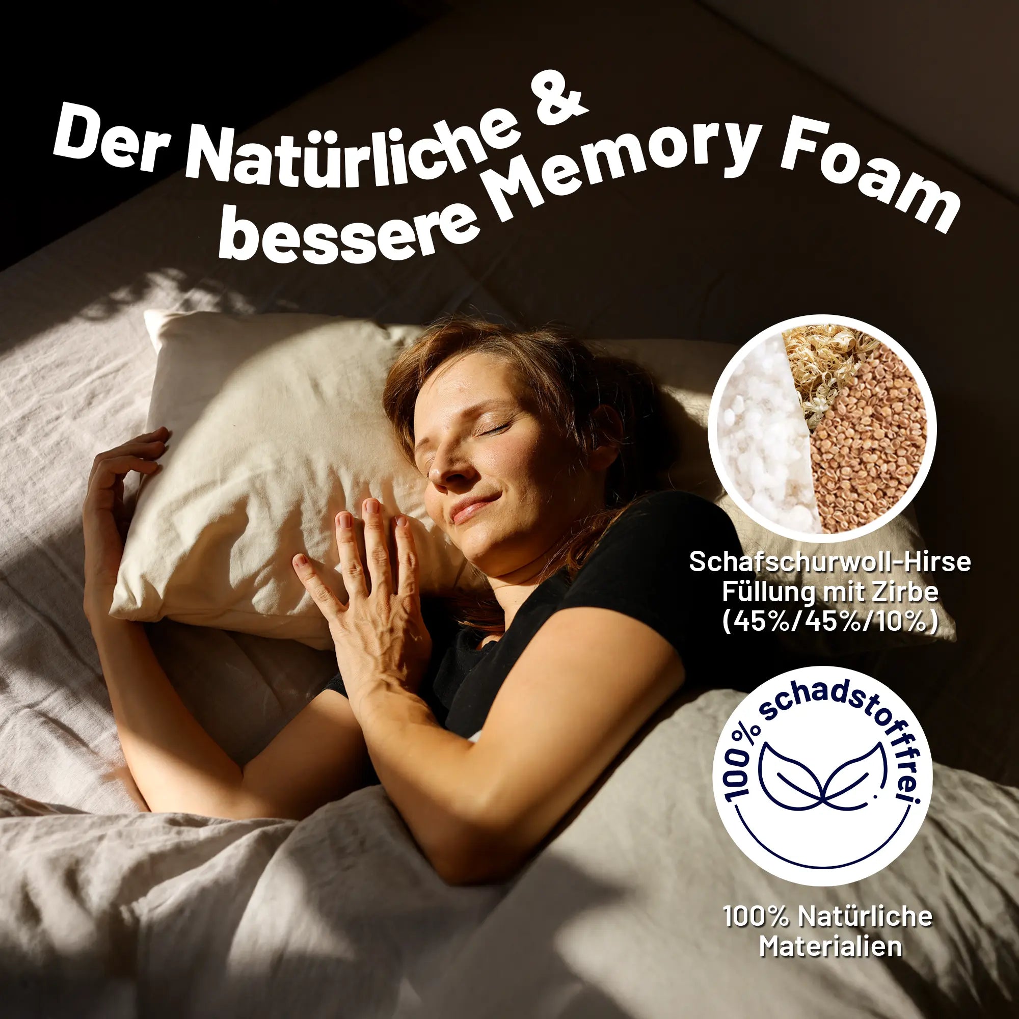 Der natuerliche Memoryfoam mit Zirbe