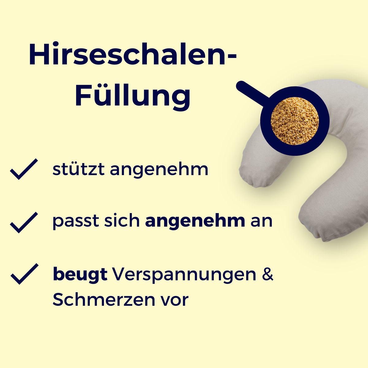 Nackenstützkissen (Hirseschalen-Füllung)