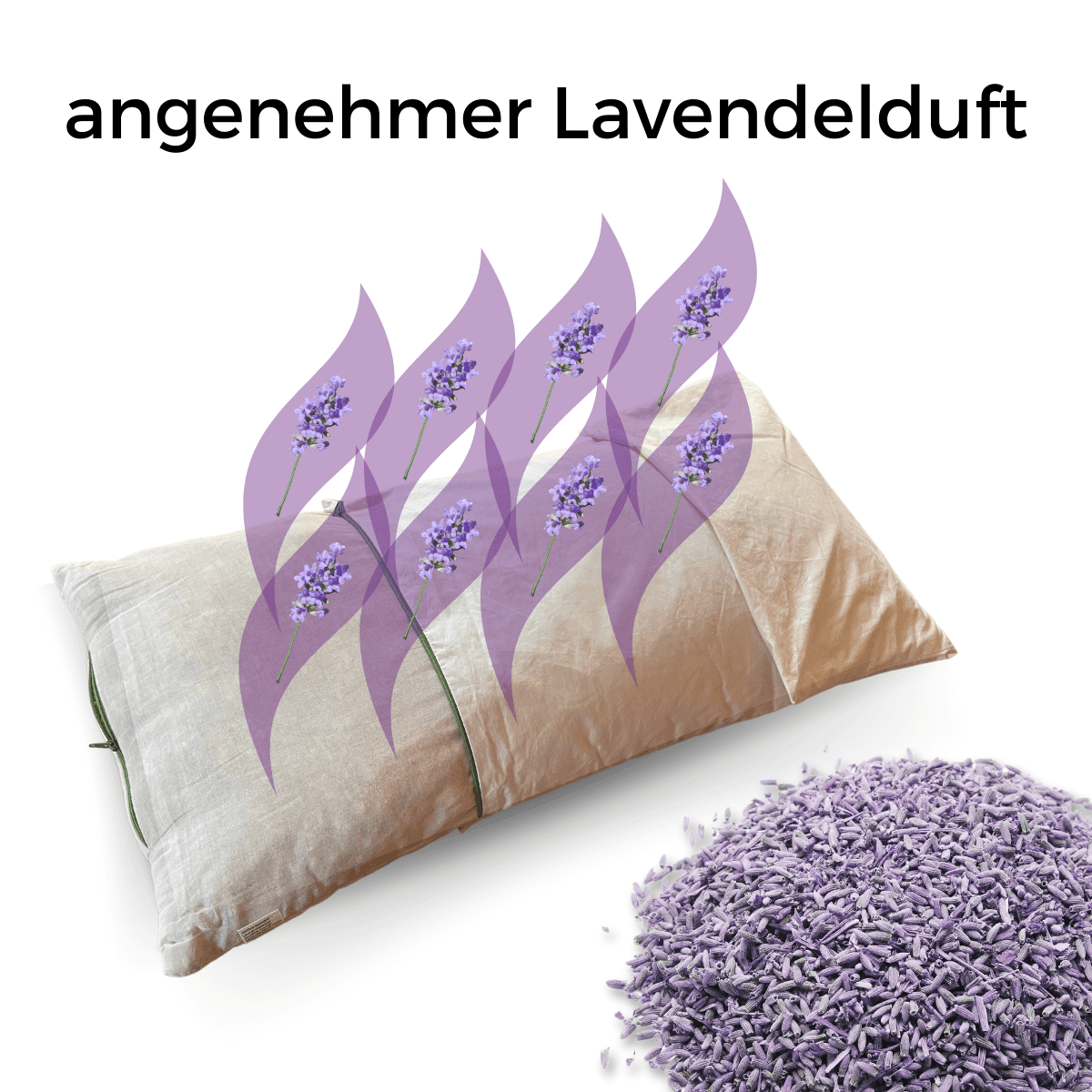 Schafschurwoll-Kissen mit Lavendel