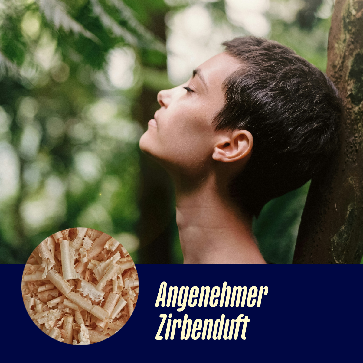 kleines Schafschurwoll-Kissen mit Zirbe | stressreduzierend & hypoallergen