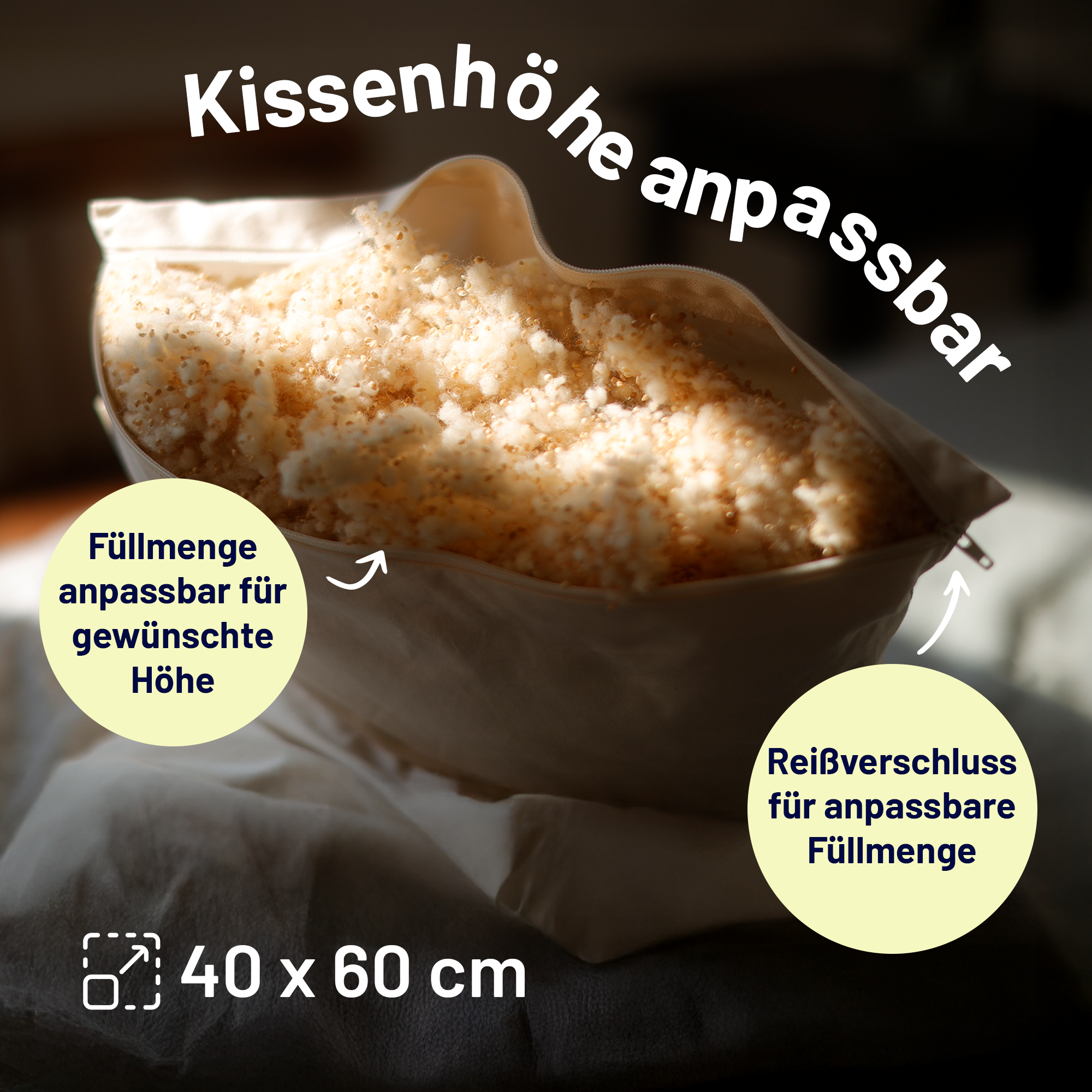 Schafschurwoll-Kissen
