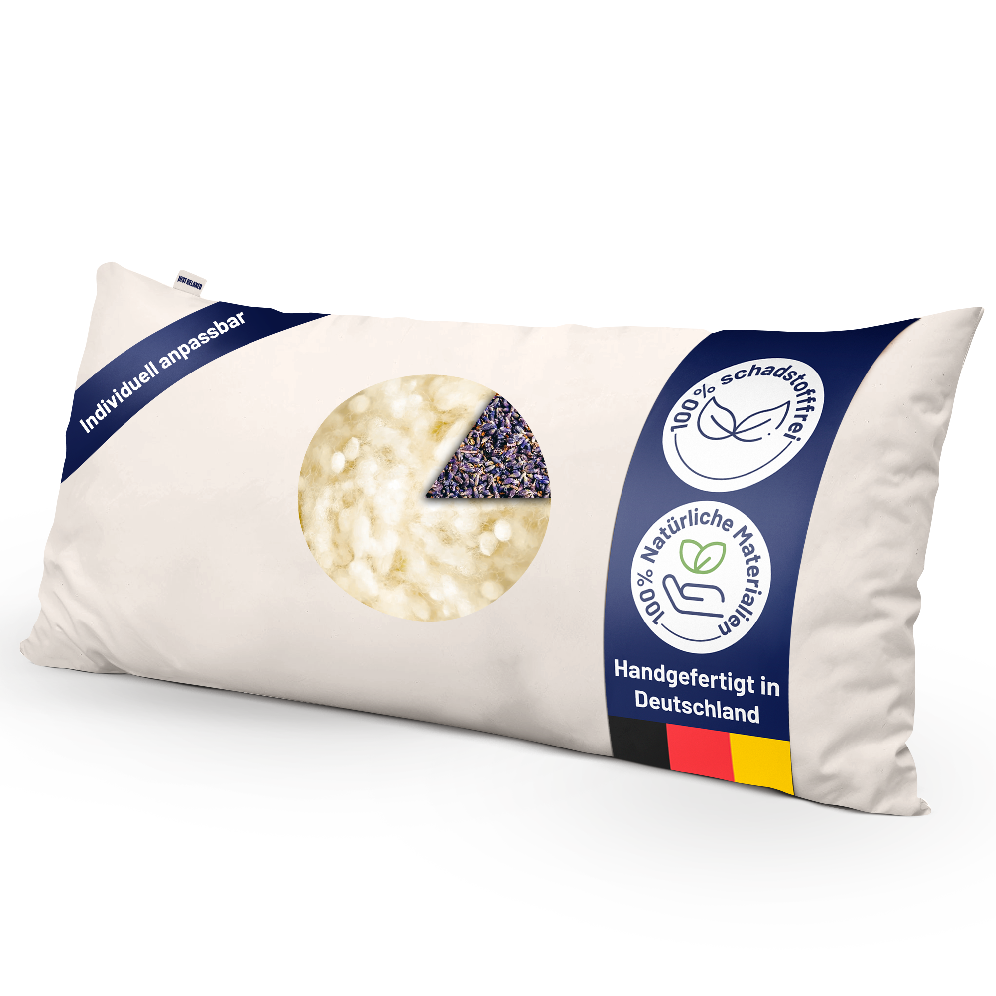 Schafschurwoll-Kissen mit Lavendel